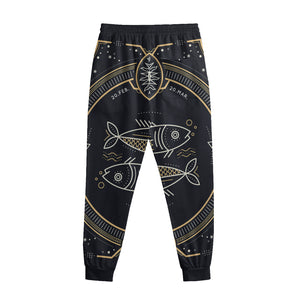 Vintage Pisces Zodiac Sign Print Sweatpants