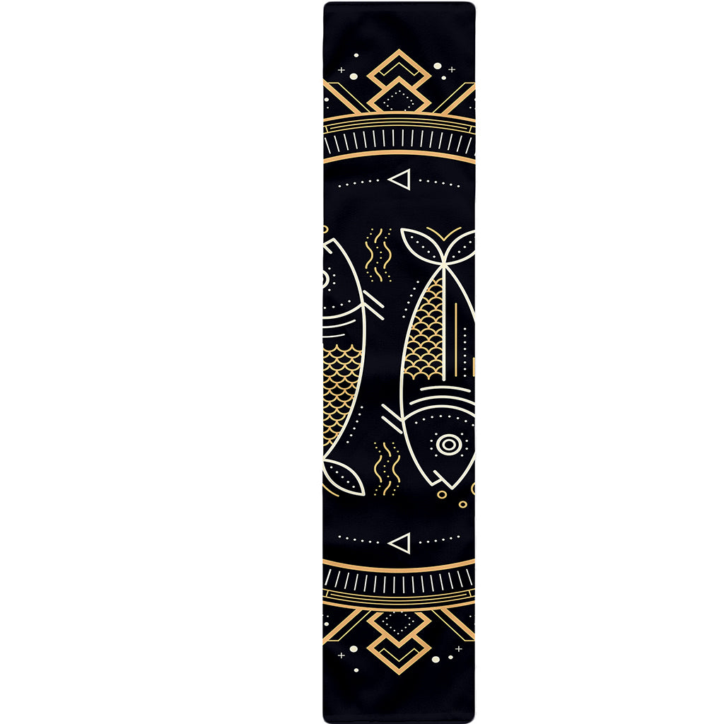 Vintage Pisces Zodiac Sign Print Table Runner