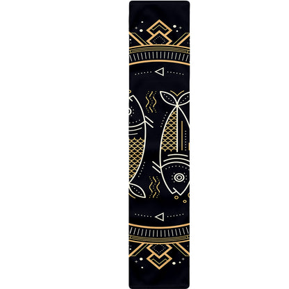 Vintage Pisces Zodiac Sign Print Table Runner