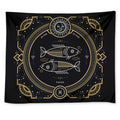 Vintage Pisces Zodiac Sign Print Tapestry
