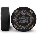 Vintage Pisces Zodiac Sign Print Tire Cover