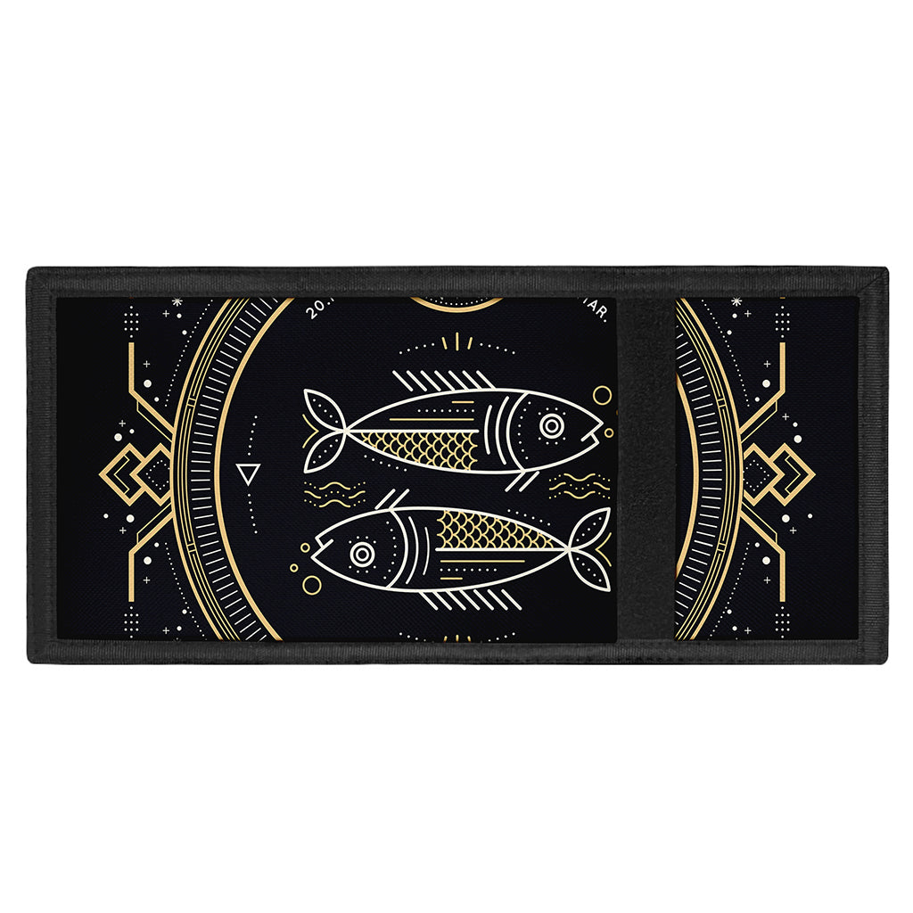Vintage Pisces Zodiac Sign Print Trifold Wallet