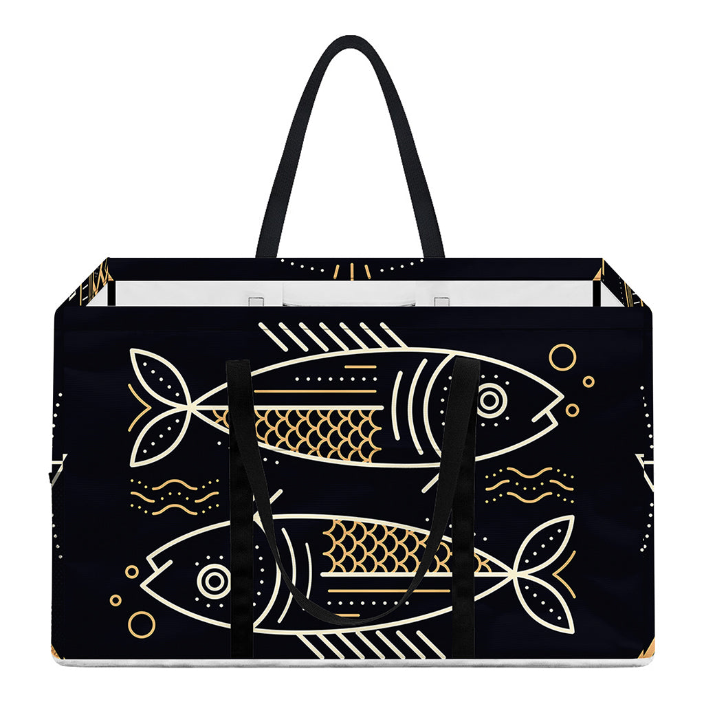 Vintage Pisces Zodiac Sign Print Utility Tote Bag