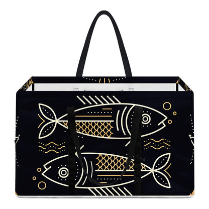 Vintage Pisces Zodiac Sign Print Utility Tote Bag