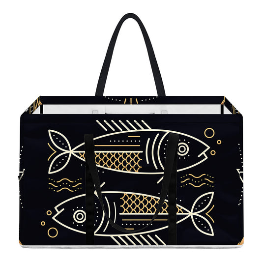 Vintage Pisces Zodiac Sign Print Utility Tote Bag