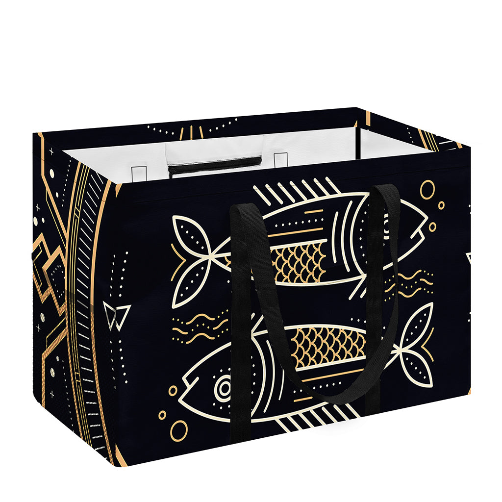 Vintage Pisces Zodiac Sign Print Utility Tote Bag