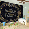 Vintage Pisces Zodiac Sign Print Wall Sticker