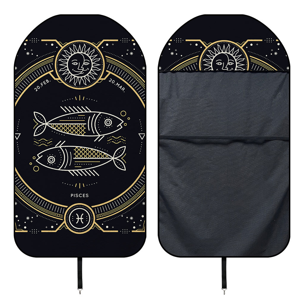 Vintage Pisces Zodiac Sign Print Waterproof Car Seat Cover