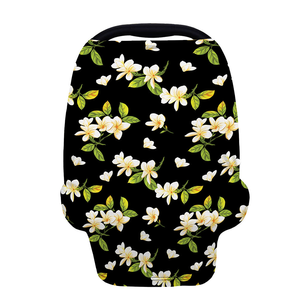 Vintage Plumeria Flower Pattern Print Baby Seat Cover