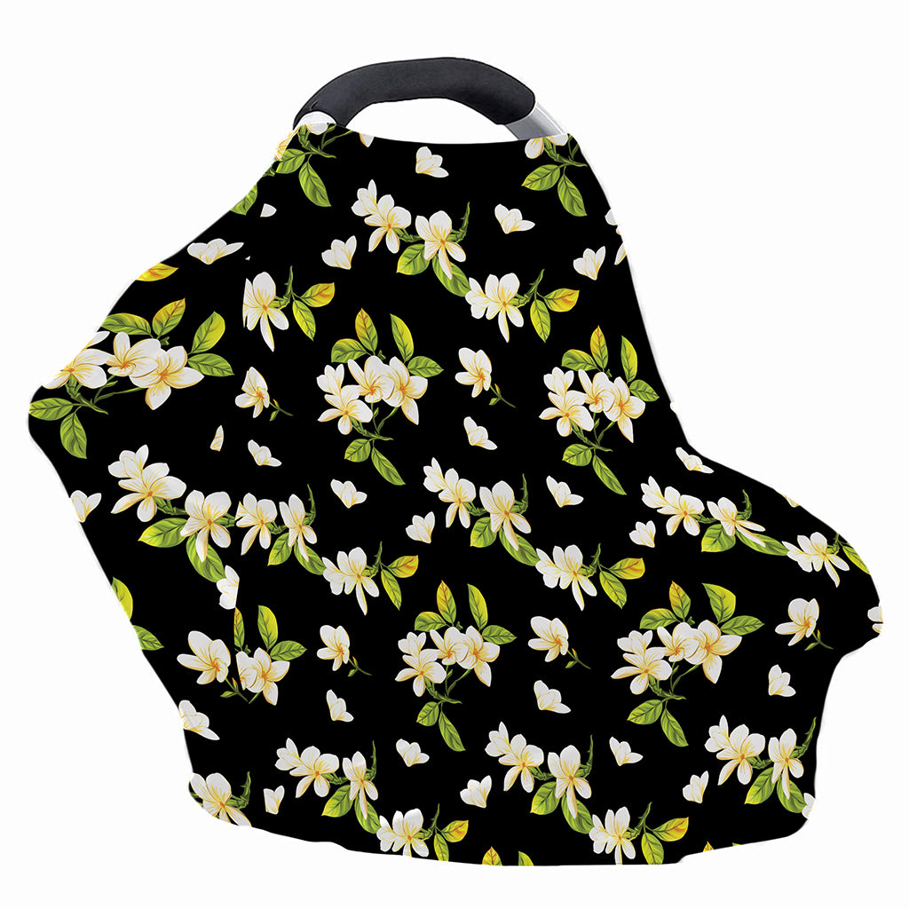 Vintage Plumeria Flower Pattern Print Baby Seat Cover