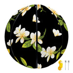 Vintage Plumeria Flower Pattern Print Basketball