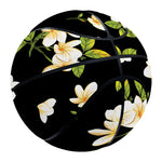 Vintage Plumeria Flower Pattern Print Basketball