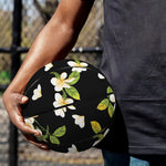 Vintage Plumeria Flower Pattern Print Basketball