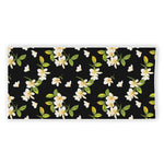 Vintage Plumeria Flower Pattern Print Beach Towel