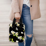 Vintage Plumeria Flower Pattern Print Bible Tote Bag