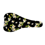 Vintage Plumeria Flower Pattern Print Bicycle Seat Cover