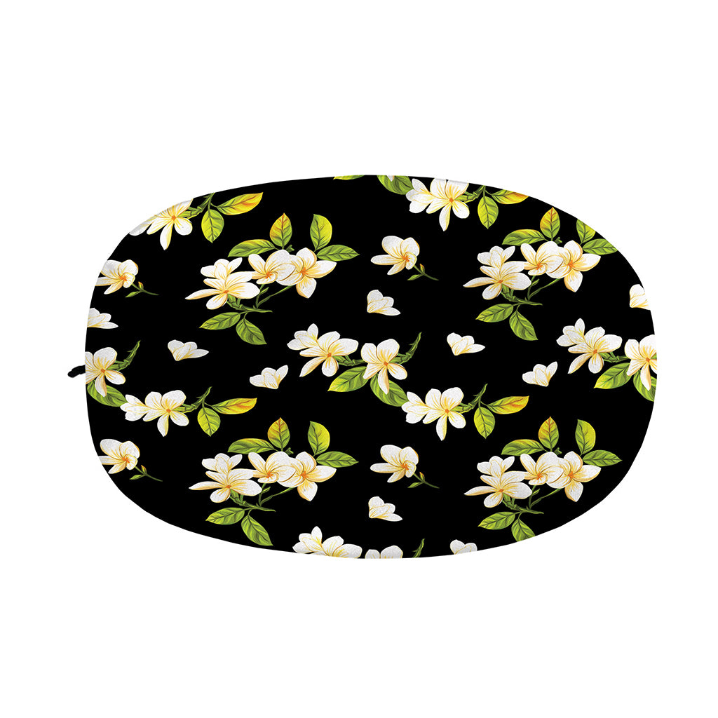 Vintage Plumeria Flower Pattern Print Car Side Mirror Covers