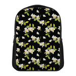 Vintage Plumeria Flower Pattern Print Casual Backpack