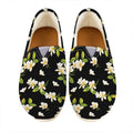 Vintage Plumeria Flower Pattern Print Casual Shoes