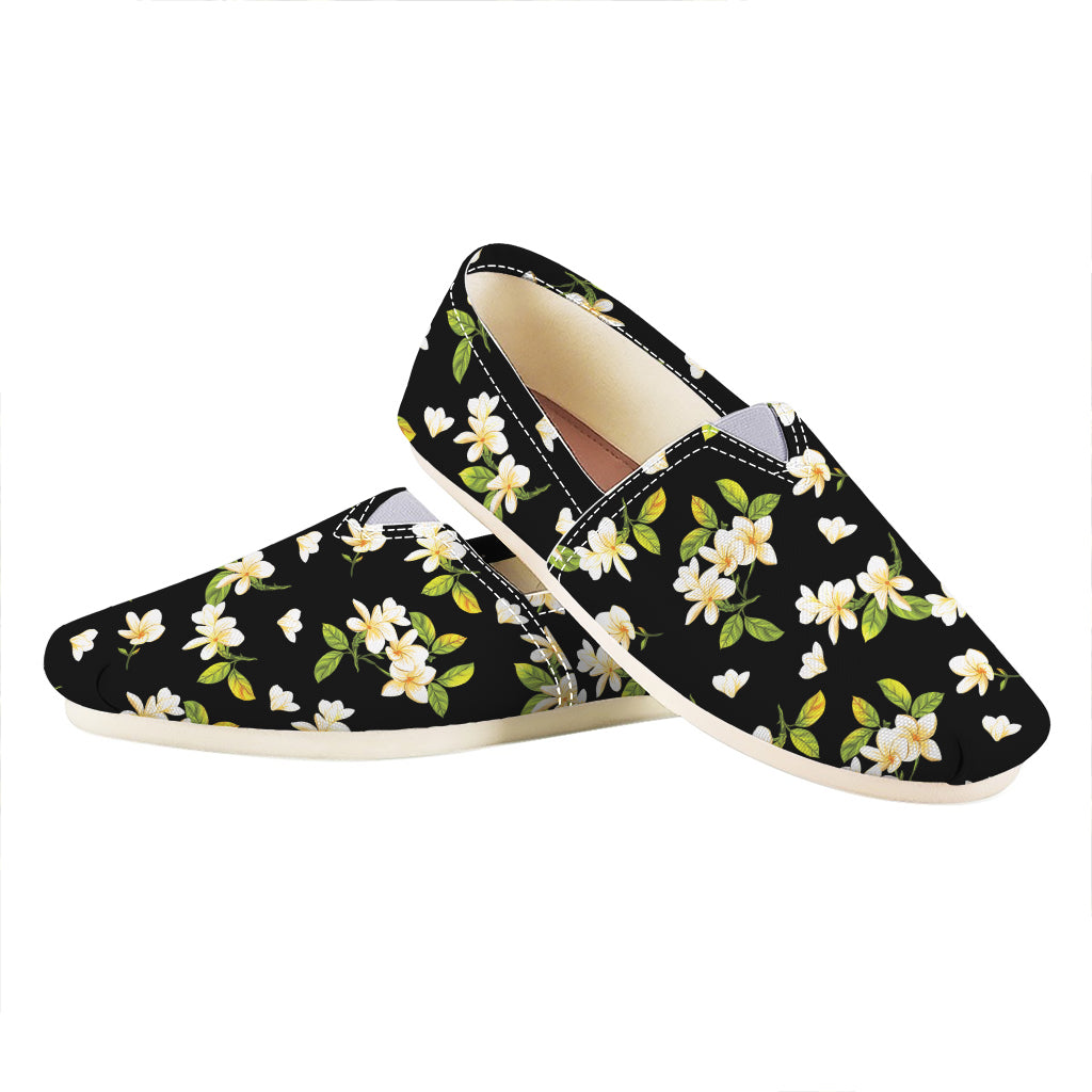 Vintage Plumeria Flower Pattern Print Casual Shoes