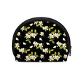 Vintage Plumeria Flower Pattern Print Coin Purse