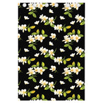Vintage Plumeria Flower Pattern Print Curtain