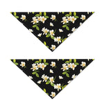 Vintage Plumeria Flower Pattern Print Dog Bandana
