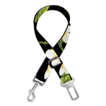 Vintage Plumeria Flower Pattern Print Dog Seat Belt