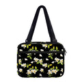 Vintage Plumeria Flower Pattern Print Double Strap Bible Bag