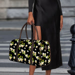 Vintage Plumeria Flower Pattern Print Duffle Bag