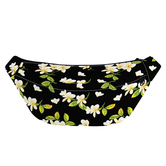 Vintage Plumeria Flower Pattern Print Fanny Pack