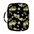 Vintage Plumeria Flower Pattern Print Front Pocket Bible Bag