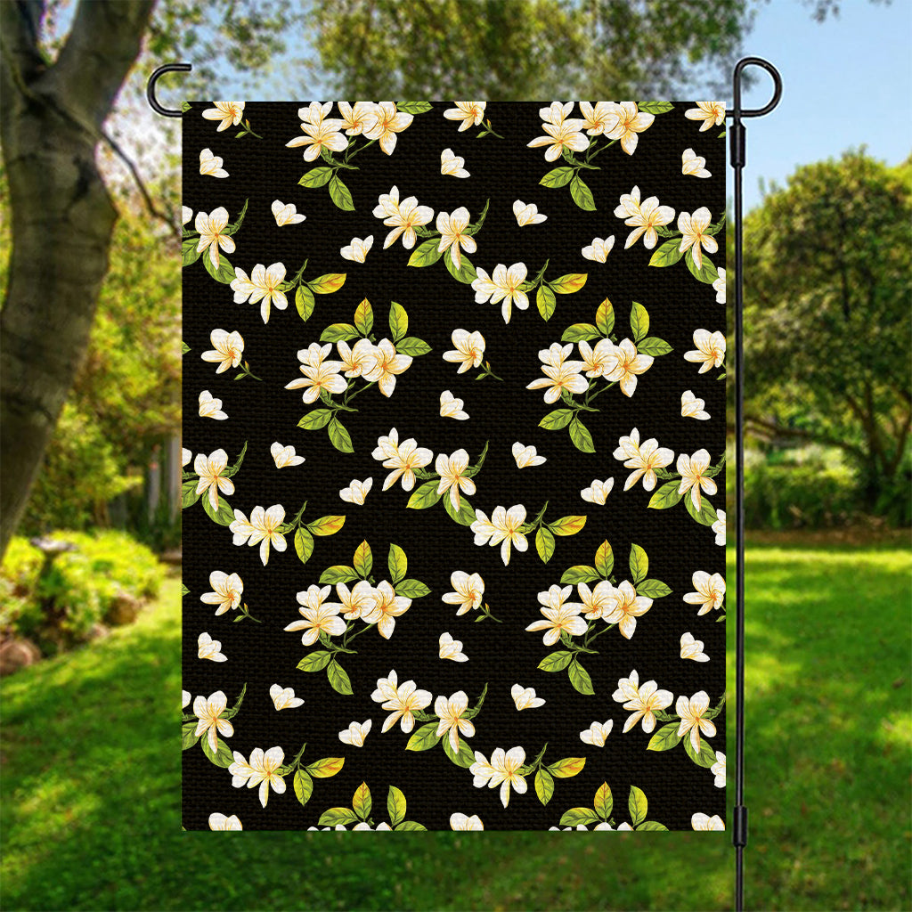 Vintage Plumeria Flower Pattern Print Garden Flag