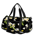 Vintage Plumeria Flower Pattern Print Gym Bag