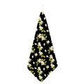 Vintage Plumeria Flower Pattern Print Hand Towel