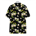 Vintage Plumeria Flower Pattern Print Hawaiian Shirt