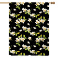 Vintage Plumeria Flower Pattern Print House Flag