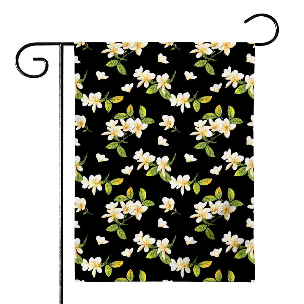 Vintage Plumeria Flower Pattern Print House Flag
