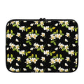 Vintage Plumeria Flower Pattern Print Laptop Sleeve