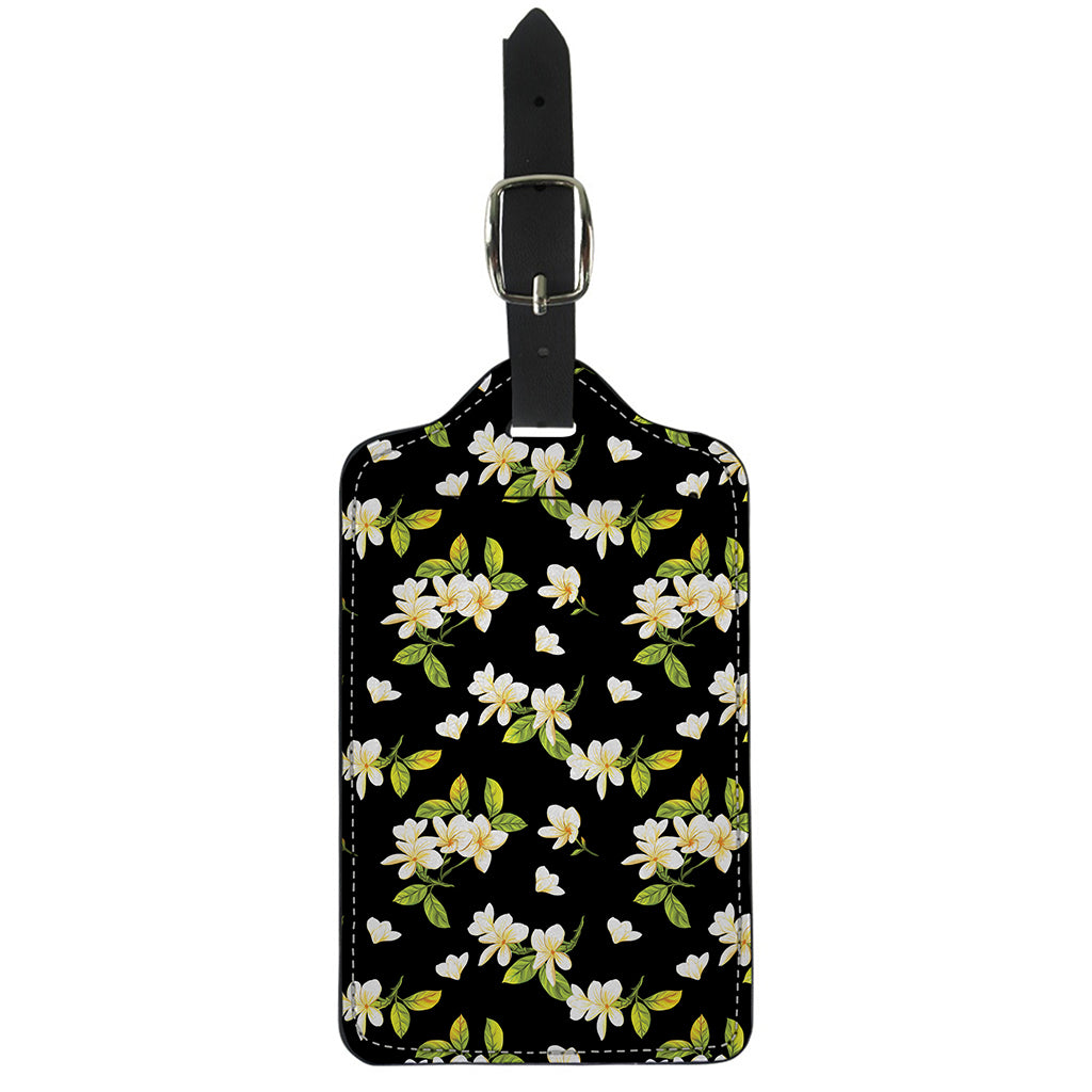Vintage Plumeria Flower Pattern Print Luggage Tag