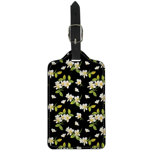 Vintage Plumeria Flower Pattern Print Luggage Tag