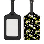 Vintage Plumeria Flower Pattern Print Luggage Tag