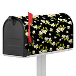 Vintage Plumeria Flower Pattern Print Mailbox Cover