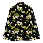 Vintage Plumeria Flower Pattern Print Men's Blazer
