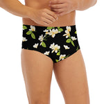 Vintage Plumeria Flower Pattern Print Men's Briefs