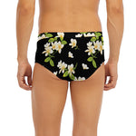 Vintage Plumeria Flower Pattern Print Men's Briefs