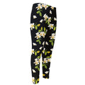 Vintage Plumeria Flower Pattern Print Men's Compression Pants