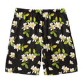 Vintage Plumeria Flower Pattern Print Men's Swim Trunks