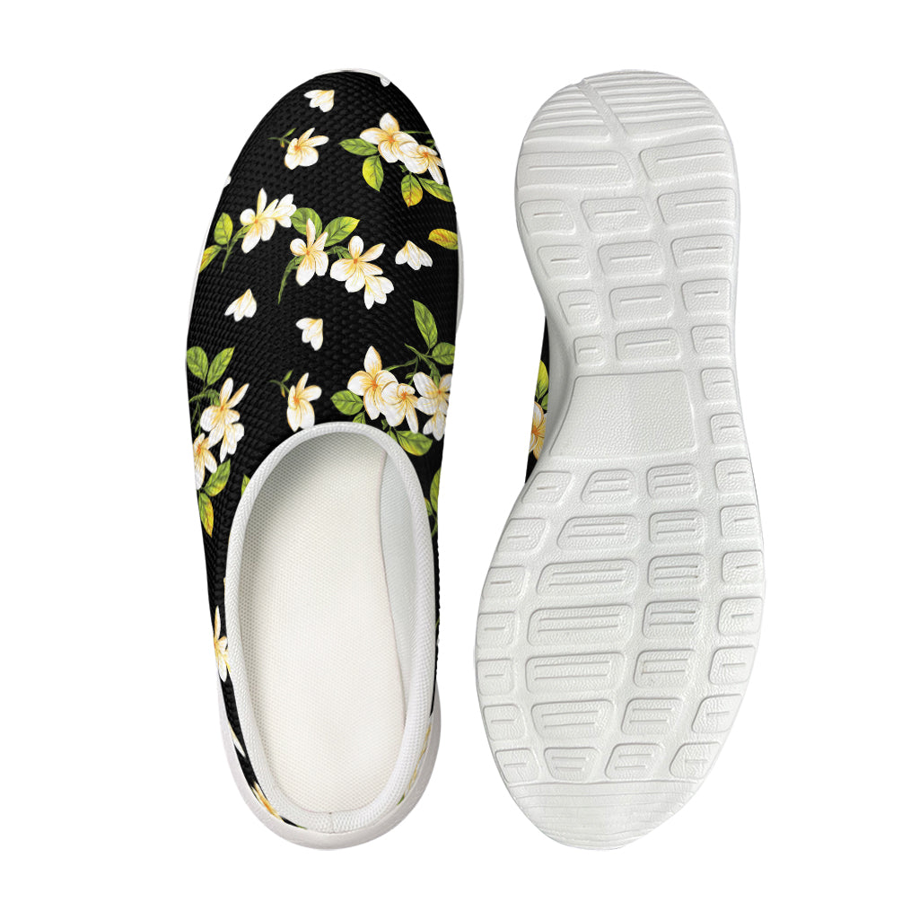 Vintage Plumeria Flower Pattern Print Mesh Casual Shoes