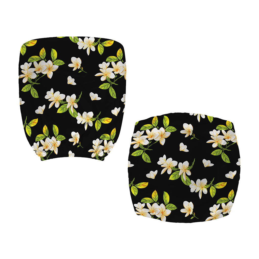 Vintage Plumeria Flower Pattern Print Office Chair Cover